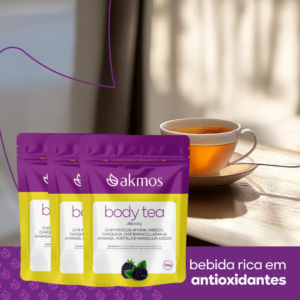 Body Tea Akmos Kit 3 Un | Detox, Digestão e Emagrecimento