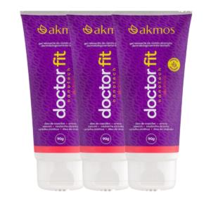 Kit 3x Doctor Fit Akmos Nanotech Gel Massageador | Alívio Rápido